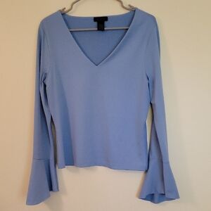 The Limited Light Blue V-Neck Blouse